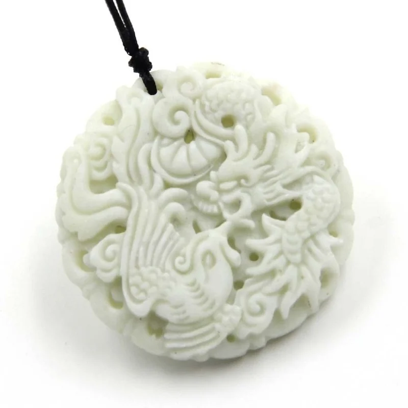 Natural White jade Dragon Phoe - огляд і ціна Women'S Fashion Jewellery
