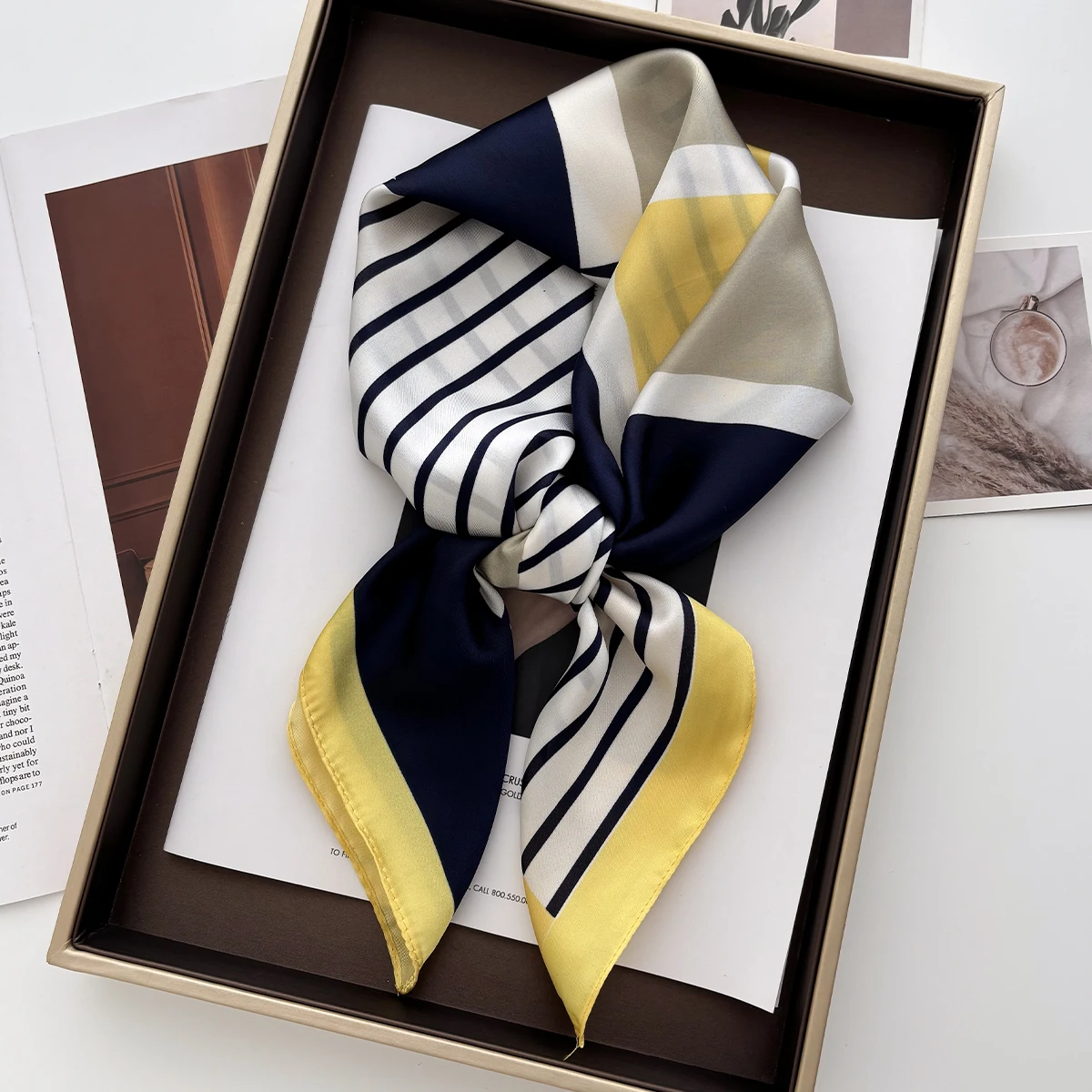 70cm Women's Soft Satin Square - огляд і ціна Women Fashion Necktie