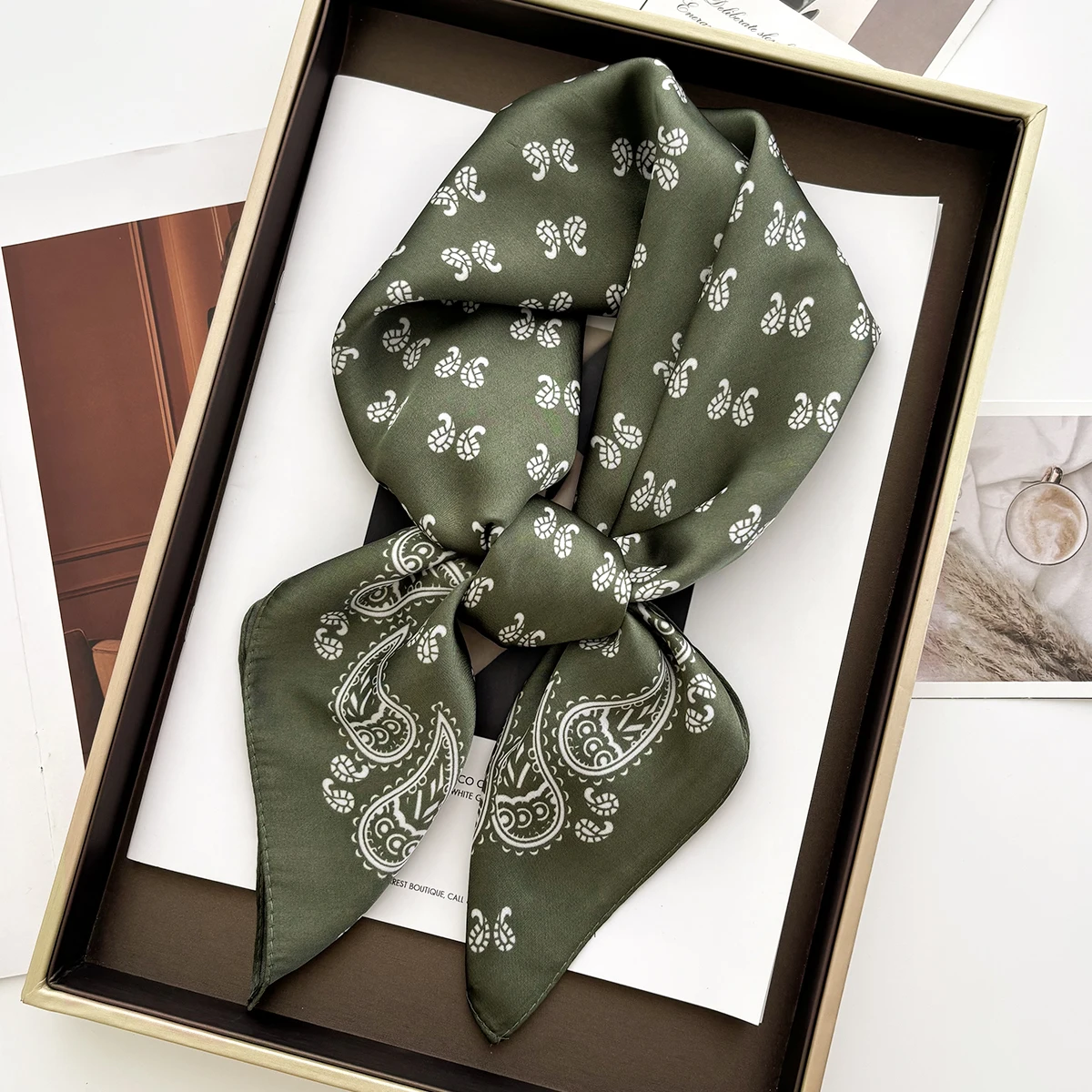 70cm Women's Soft Satin Square - огляд і ціна Women Fashion Necktie