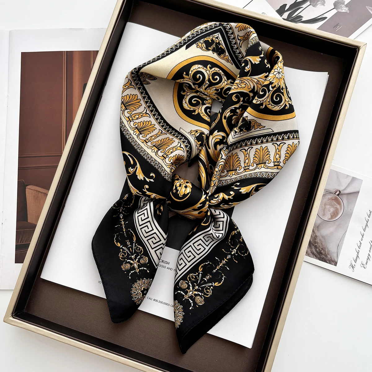 70cm Women's Soft Satin Square - огляд і ціна Women Fashion Necktie