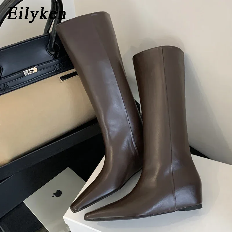 Eilyken Soft Leather Pointed T - огляд і ціна Women'S Fashion Knee High Boots