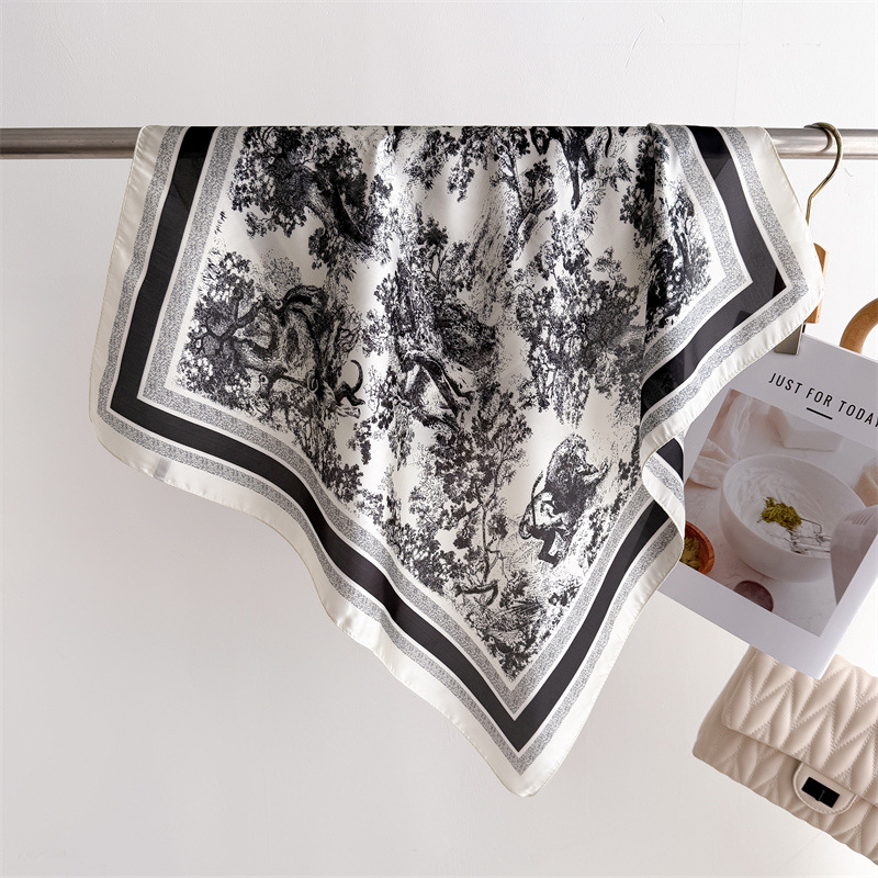 Luxury Jungle Printed Scarves  - огляд і ціна Women Fashion Necktie