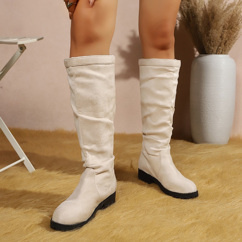 Spring Autumn Fashion Pleated  - огляд і ціна Women'S Fashion Knee High Boots